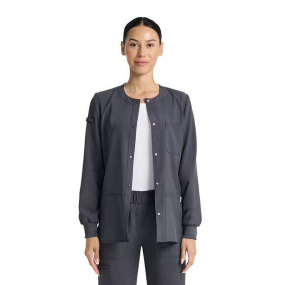 Scrubstar Jackets & Blazers - Scrubstar Fashion Seasonal Stretch Snap Warm-up Jacket, Size XL, Relaxed Fit